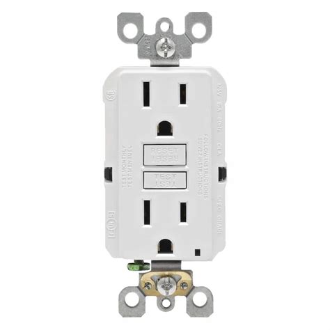 Black Friday - 40% OFF 15A GFCI Outlet Tamper Resistant Receptacle with LED Indicator, 15 Amp 125 Volt Screwless Wallplates Included ETL listed White MICMI (15A GFCI 10pack)