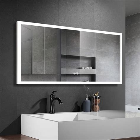 Exclusive Discount 60% Price BHBL 55 x 36 in Horizontal Dimmable LED Bathroom Mirror with Bluetooth, Anti-Fog, Vertical & Horizontal Mount (N031-5536-TX)