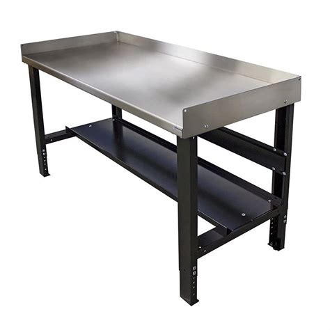 Black Friday - 70% OFF Borroughs Adjustable Height Work Bench with Stainless Steel Top, 28 inches x 60 inches