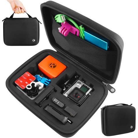 CamKix Carrying Case with Customizable Interior for Gopro Hero 5 Black and Session, Hero 4, Session, Black, Silver, Hero+ LCD, 3+, 3, 2, 1 - Tailor The Case to Your Needs - Travel or Home Storage