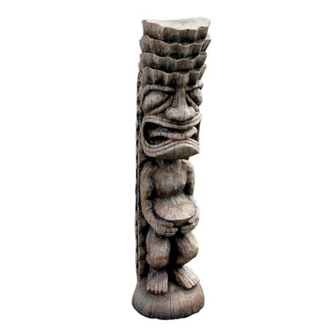 Design Toscano NG31189 Tiki God of the Luau Statue,woodtone