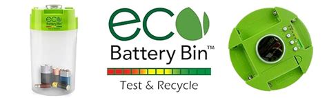 ECO Battery Bin- Test & Recycle Batteries AAA, AA, C, and D