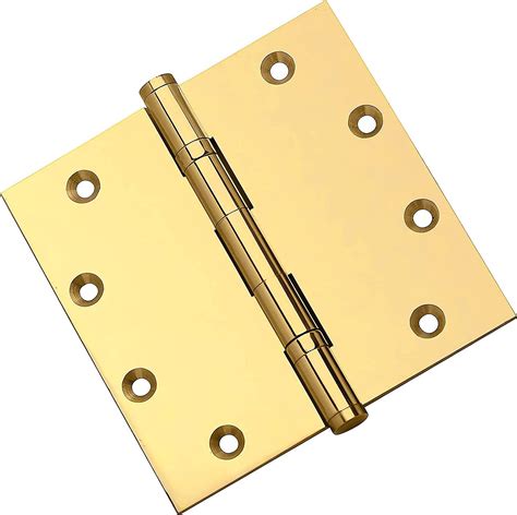 Limited Discount Embassy Door Hinge Solid Brass - 3.5 x 3.5 Inch, Heavy Duty, Satin Brass, Ball Bearings, Rust Resistant Stainless Steel Pin, Architectural Designer Grade, Home Improvement, 3 Pack