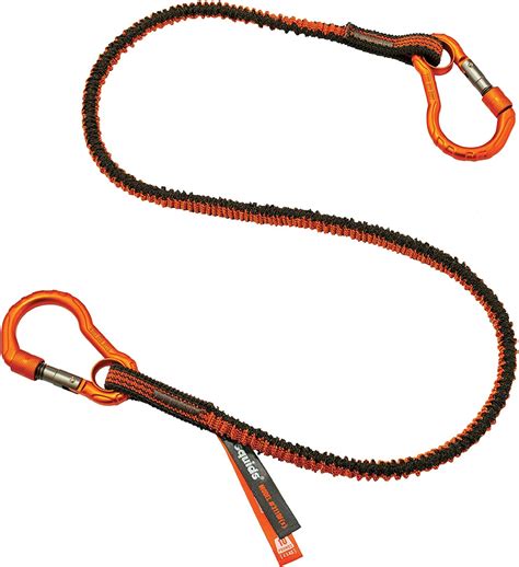 Best Deal Product Ergodyne - 19822 Shock Absorbing Tool Lanyard with Two Self-Locking Carabiners, Tool Weight Capacity 10lbs, Squids 3110, Gray, Standard (3110F(x))