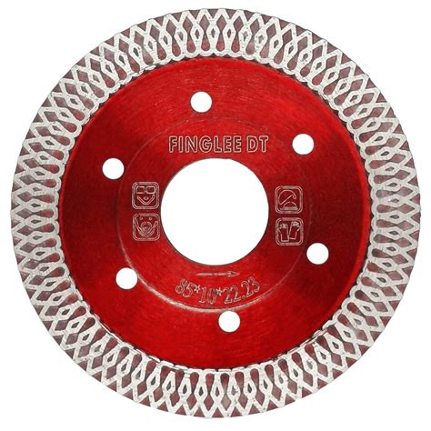 FINGLEE DT Super Thin Diamond Saw Blade for Porcelain Tile Ceramic,Diamond Cutting Blade,with 7/8" 4/5" 5/8" Arbor (5 Inch 5pcs)