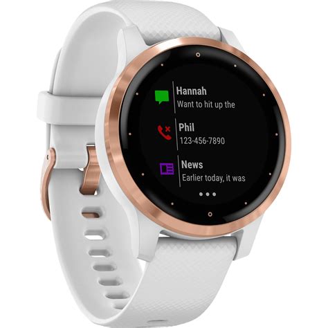 Flash Deals - 60% OFF Garmin 010-02172-21 Vivoactive 4S, Smaller-Sized GPS Smartwatch, Features Music, Body Energy Monitoring, Animated Workouts, Pulse Ox Sensors, Rose Gold with White Band, 40mm