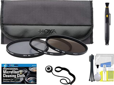 Hoya 62mm (HMC UV/Circular Polarizer / ND8) 3 Digital Filter Set with Pouch