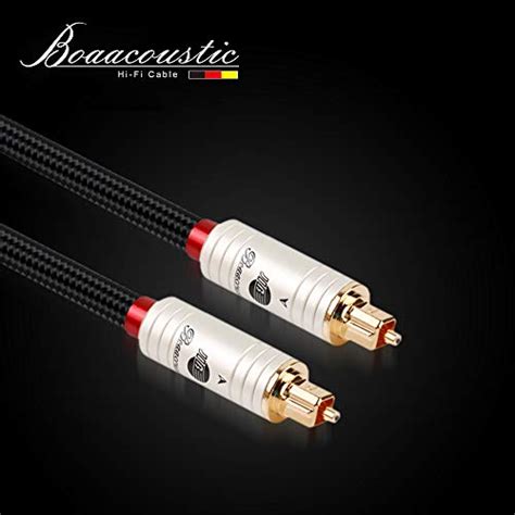 JIB Boaacoustic HiFi Fiber Optical Audio Cable, Toslink Cable Male to Male (S/PDIF) - 16ft/5M