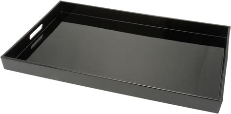 Top Brands Kotobuki Rectangular Lacquer Serving Tray, 18-3/4-Inch, Black