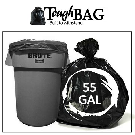 Rubbermaid Commercial 44-55 Gallon Trash Bag (200 count) Clear FG500888CLR