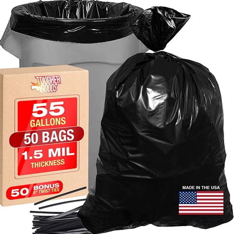 Rubbermaid Commercial 44-55 Gallon Trash Bag (200 count) Clear FG500888CLR