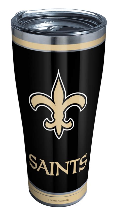 Black Friday 🔥 Tervis Triple Walled NFL New Orleans Saints Insulated Tumbler Cup Keeps Drinks Cold & Hot, 30oz - Stainless Steel, Rush