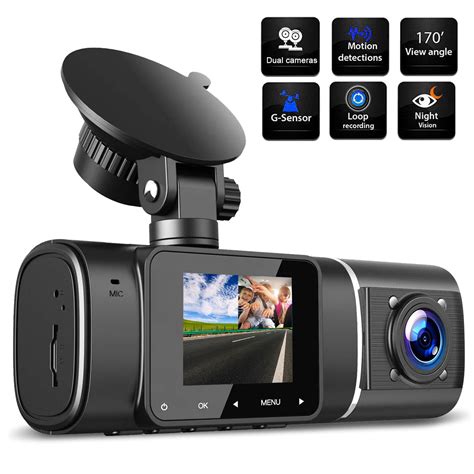ThiEYE Dash Cam Front and Rear Car Camera Dual Dashcam FHD 1080P 3.2” IPS Screen with SD Card 170°Wide Angle, Loop Recording, WDR,Night Vision, G-Sensor