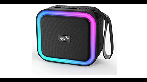 Torteco F50 Portable Bluetooth Speaker with Gradient Light, Bluetooth 5.0, Bass-up, IPX7 Waterproof, 13-Hour Playtime, Wireless Stereo Dual Pairing, Speaker for Home, Outdoors, Travel