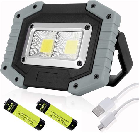 Best Promo UNIKOO 100W Rechargeable COB Work Light Waterproof LED Portable Flood Light for Outdoor Camping Hiking Emergency Car Repairing Fishing (W840)