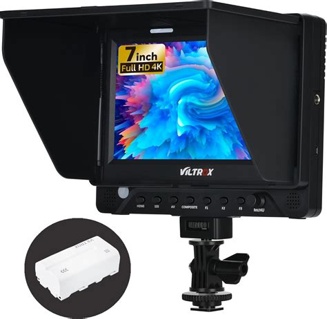 VILTROX DC-70EX 7" 4K HD 1024x600 HDMI/SDI/AV Input Output Camera Video LCD Monitor Display for DSLR, with hot Shoe Adapter